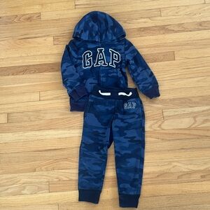 Gap kids blue camo pants set